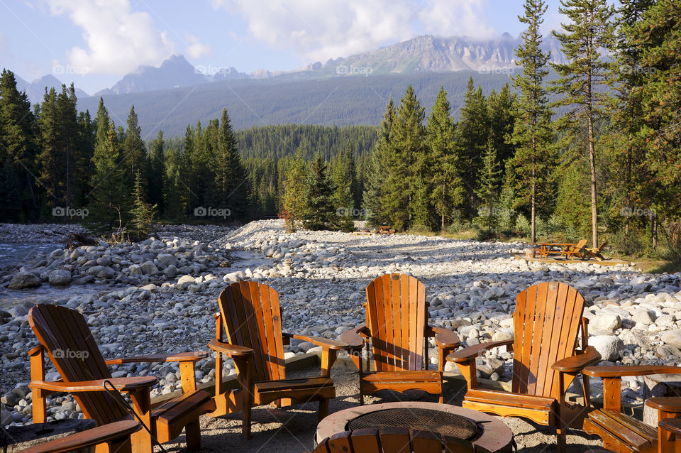 This photo was taken in Banff National Park in the Canadian Rockies by Baker Creek. 