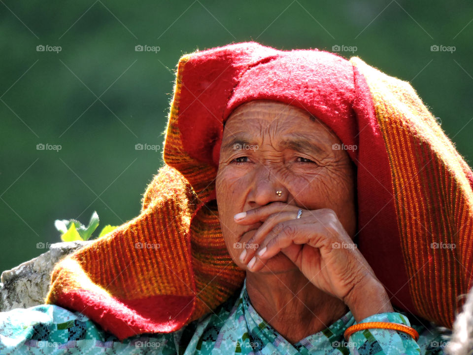 Close-up of a senior woman