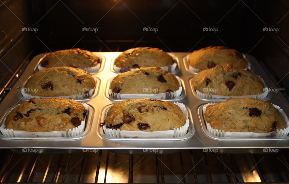 Homemade banana chocolate chip petite breads