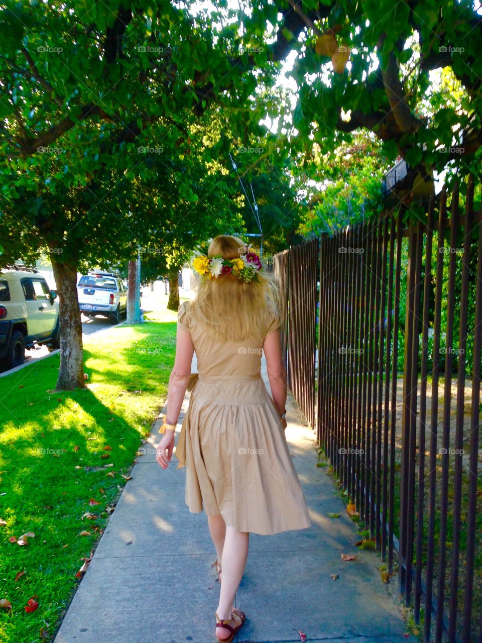 Girl with flower crown 