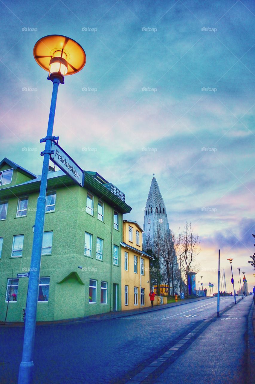 Trying a new filter for this photo - Reykjavik is the world northernmost capital City. The famous Hallgrimskirkja can be seen in this photo