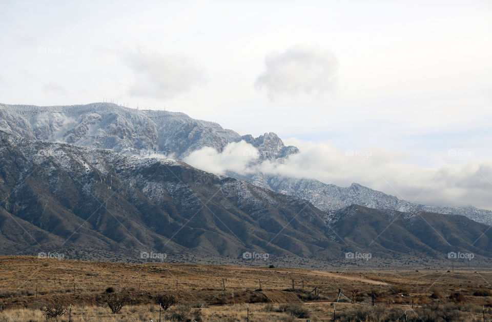 Moody Mountains of New Mexico. travelling through New Mexico around Christmas