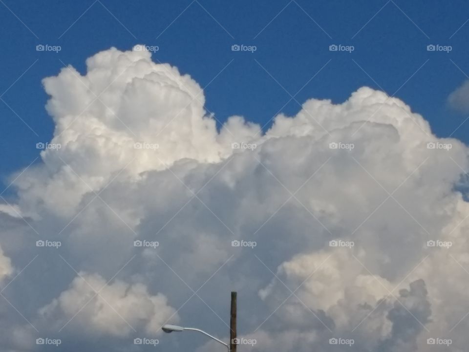 big fair weather clouds