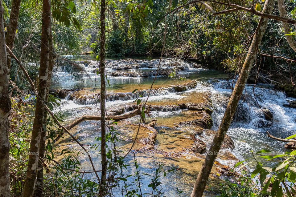 Waterfalls in the middle of Brazilian jungle