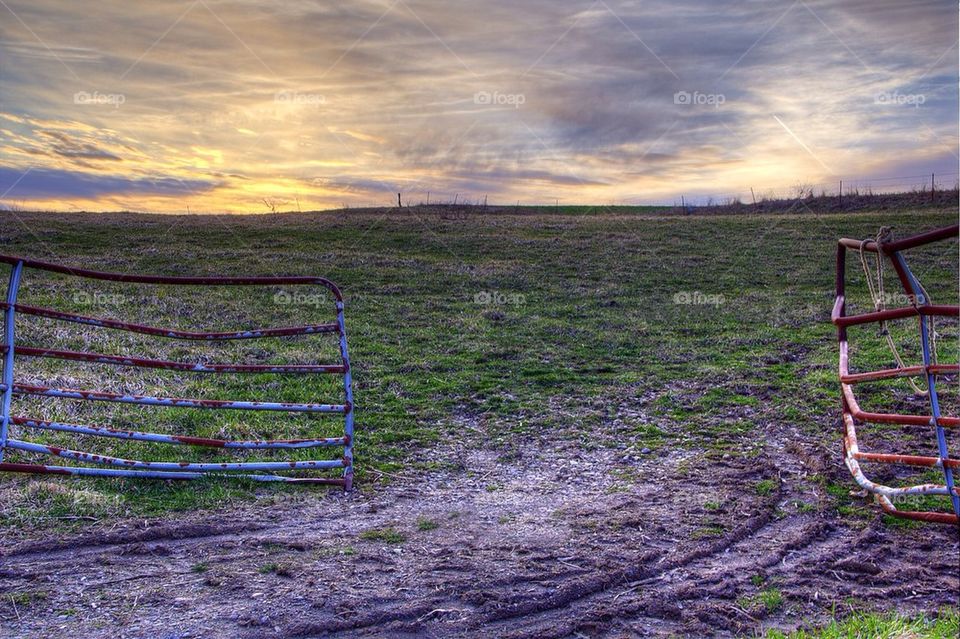 Gate Opening To Farm