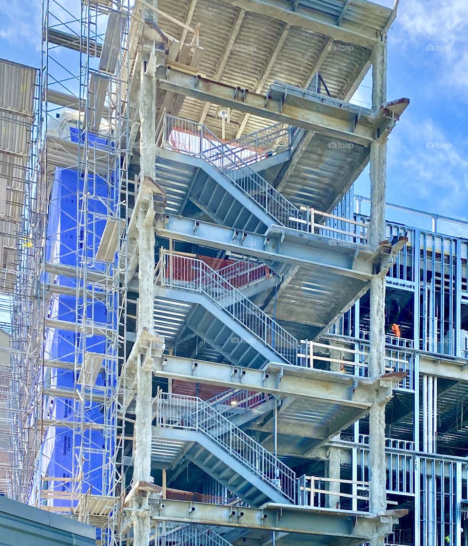Staircase of a building in progress 