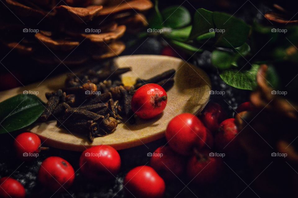 Flatlay with spices