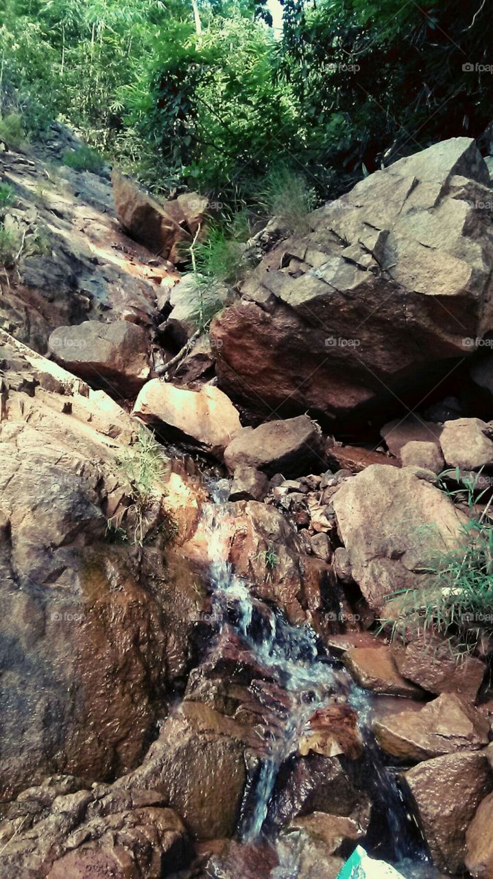 Rock water fall