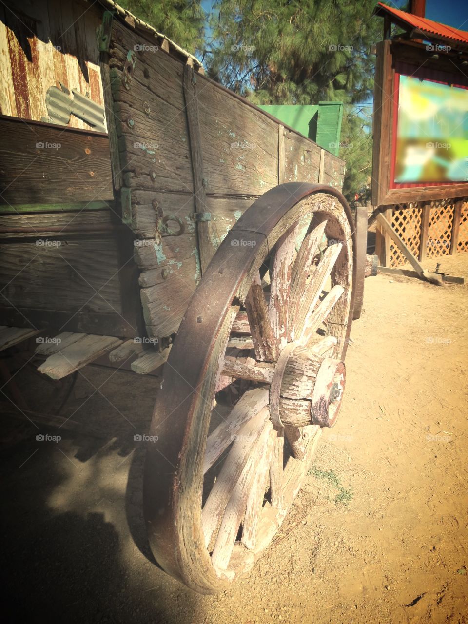 Vintage wooden wagon.