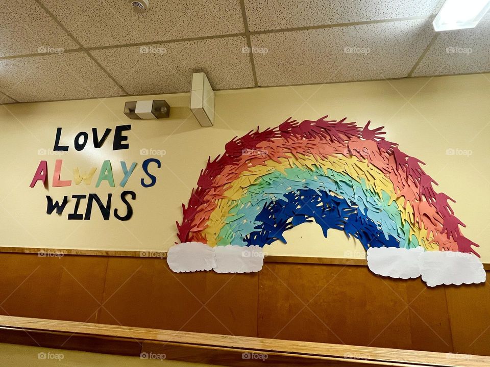 Mural at my school - Love always wins