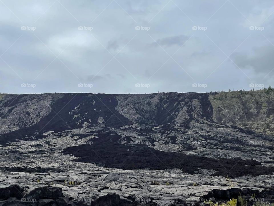 Melted Magma at the Volcano National Park 