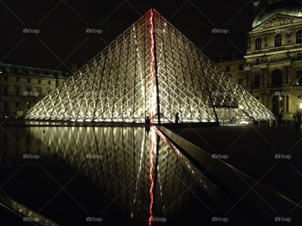 The Louvre by night