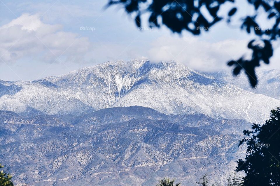 View of snowcapped mountains
