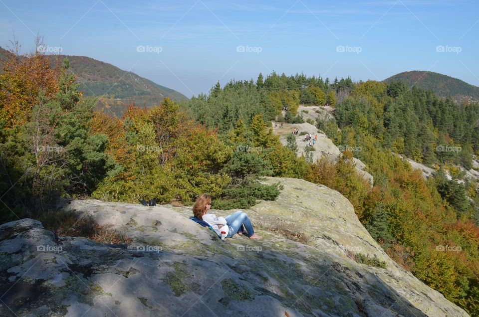 Meditating in nature