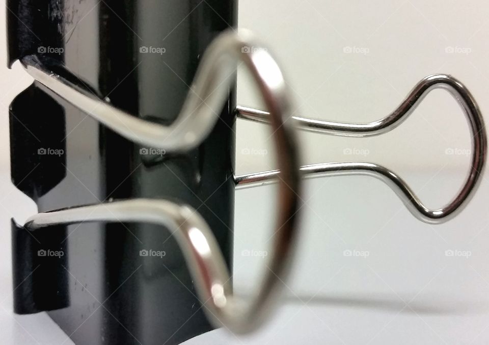 Up close shot of a stationary clip on its side.