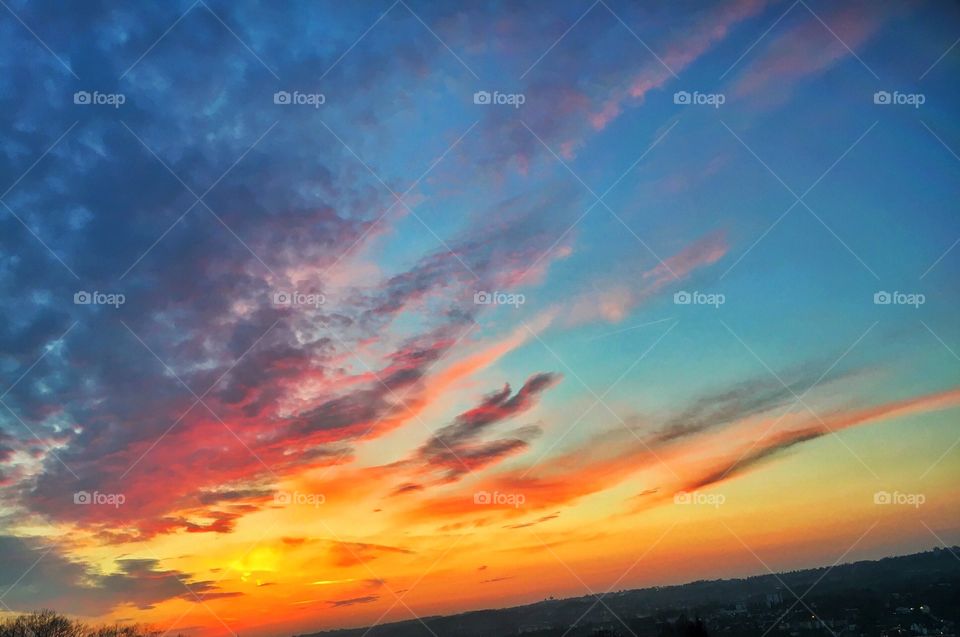 Scenic view of sunset