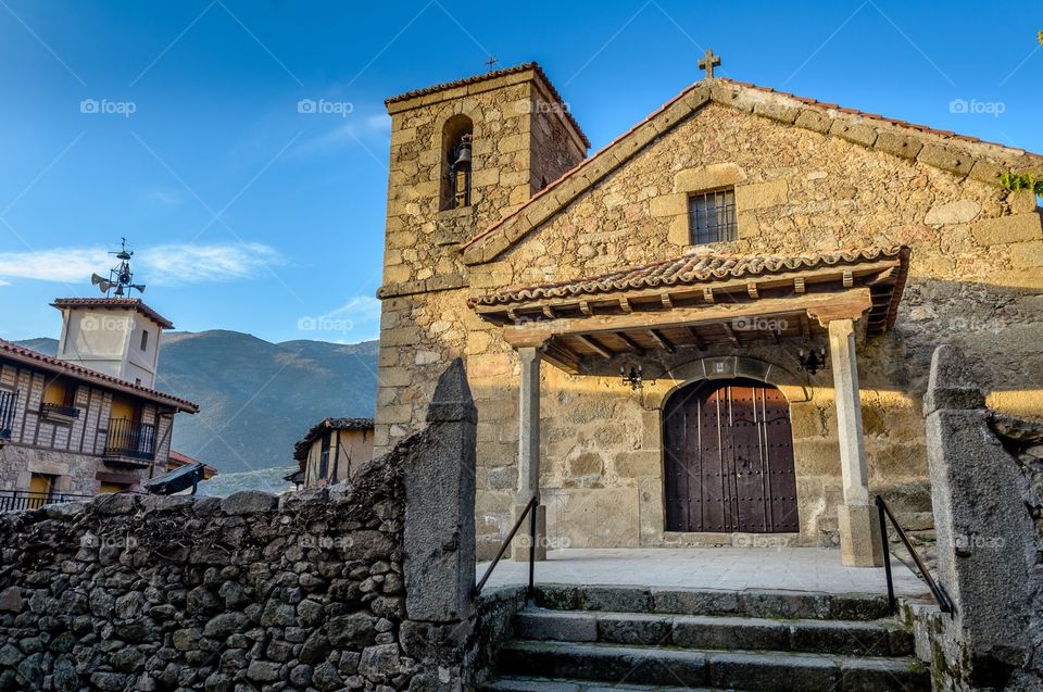 Small church in a small village of Cáceres 