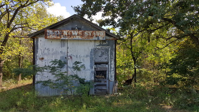 Old news stand.....A steady in  a small town now Long forgotten.....