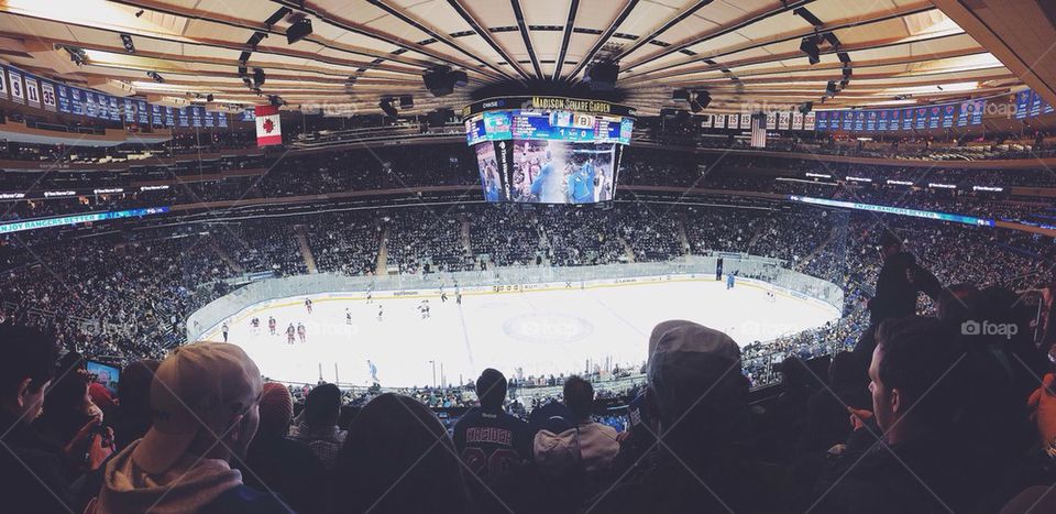 Hockey game at Madison Square Garden