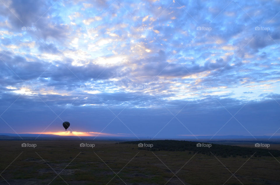sky sunrise balloon africa by hunter_dude99
