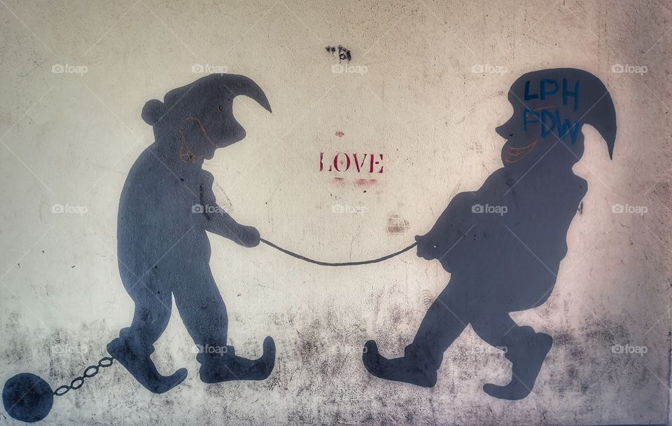 Street art. Power of love