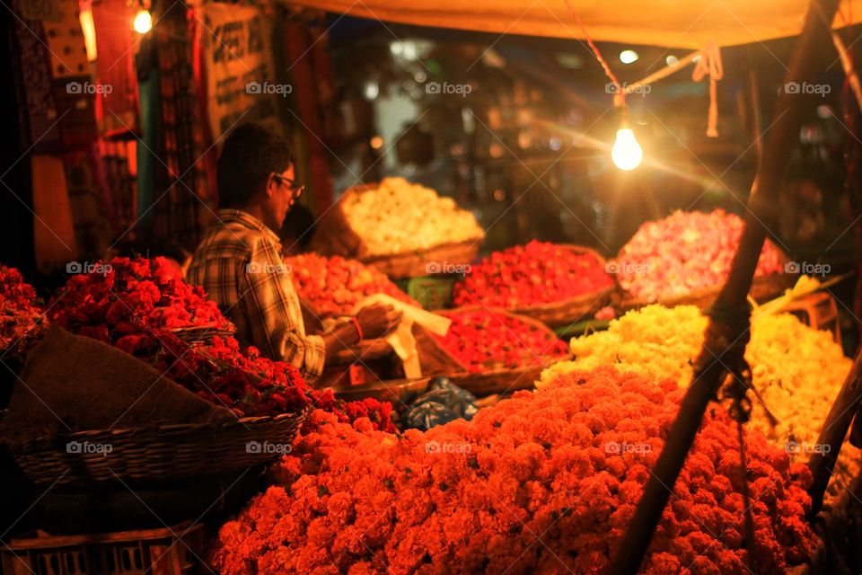A flower seller.