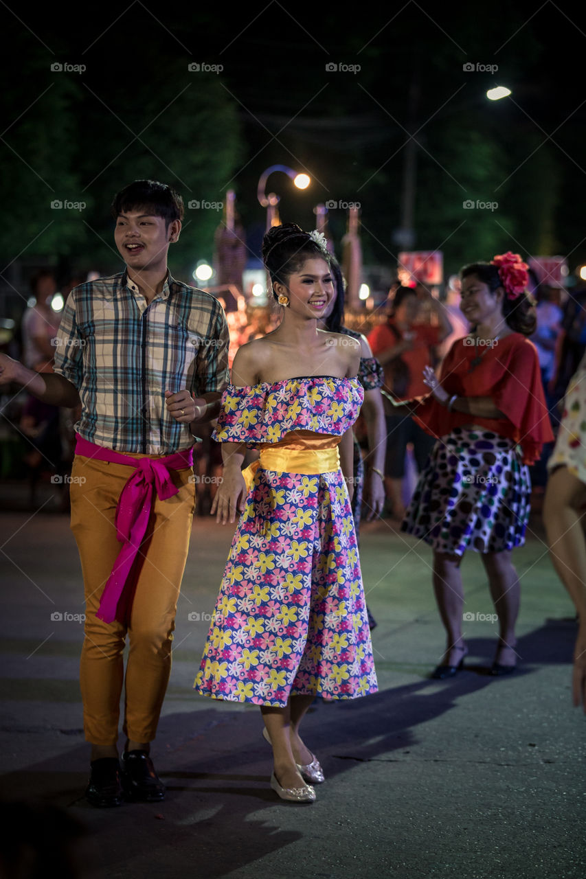 Thai people dancing 