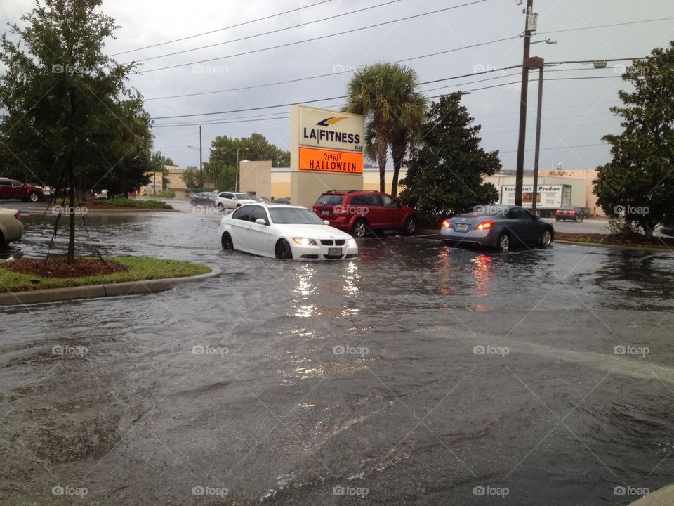 Flood, Calamity, Storm, Vehicle, Weather