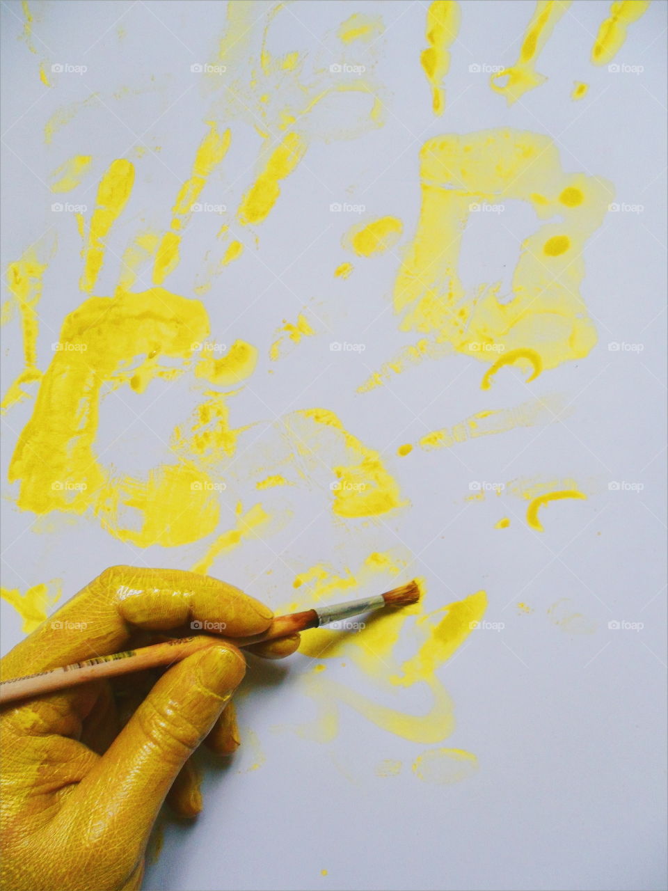 yellow art drawing