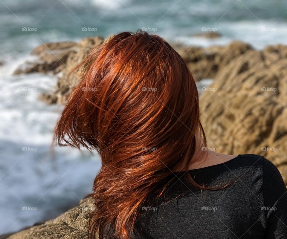 woman with copper hair