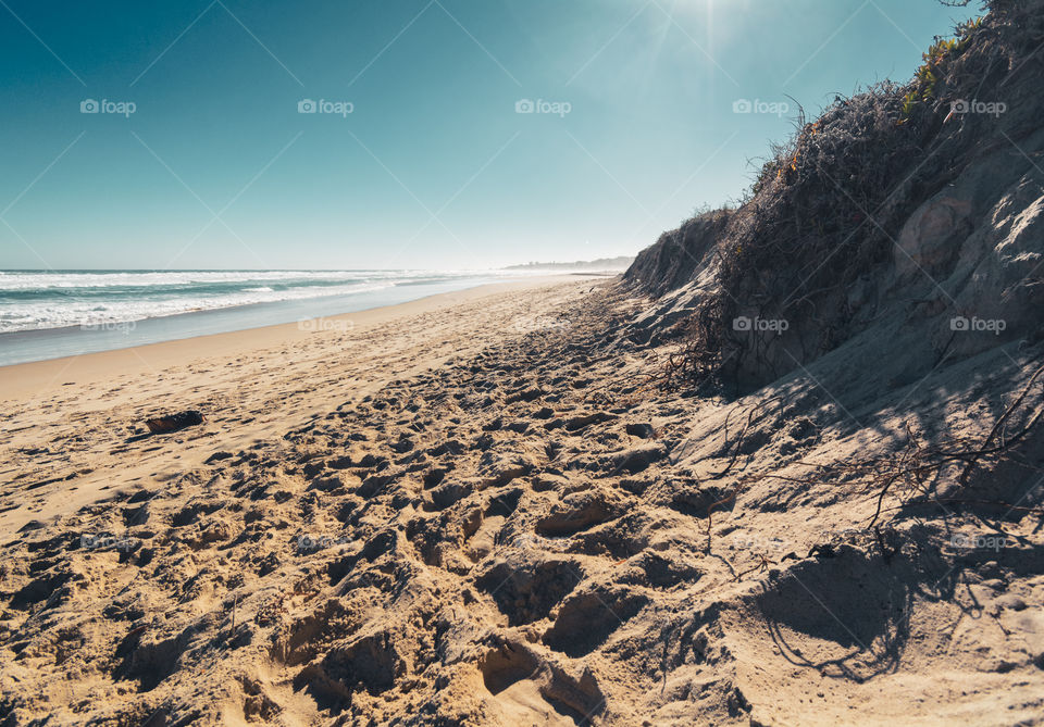 Beach in the afternoon 