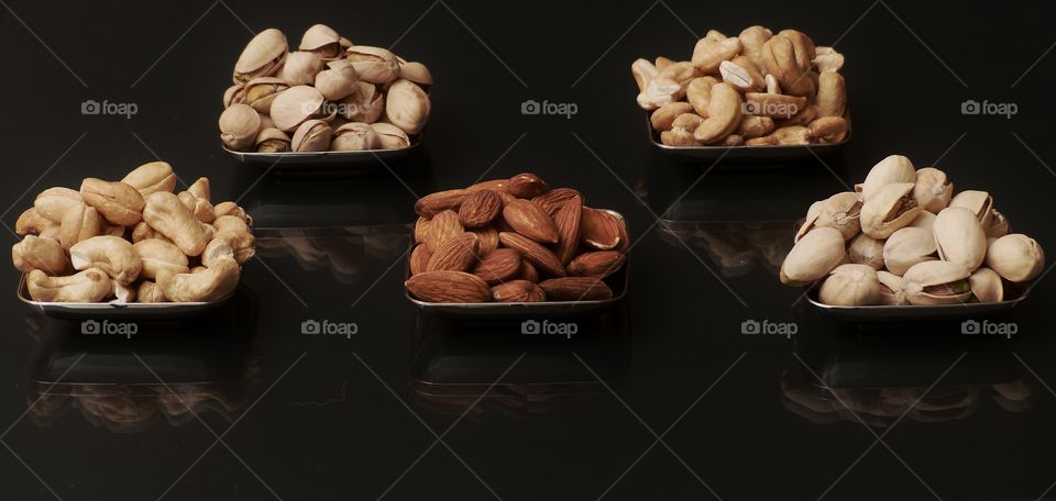 Dried fruits on table