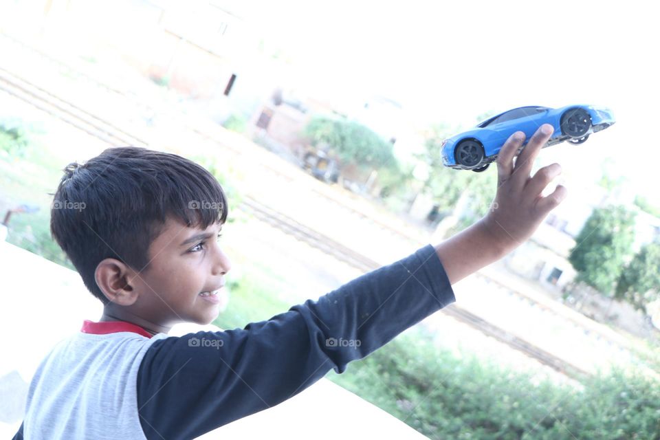 happy to have new toy Lamborghini car