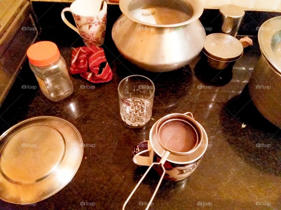 waiting for my tea to brew