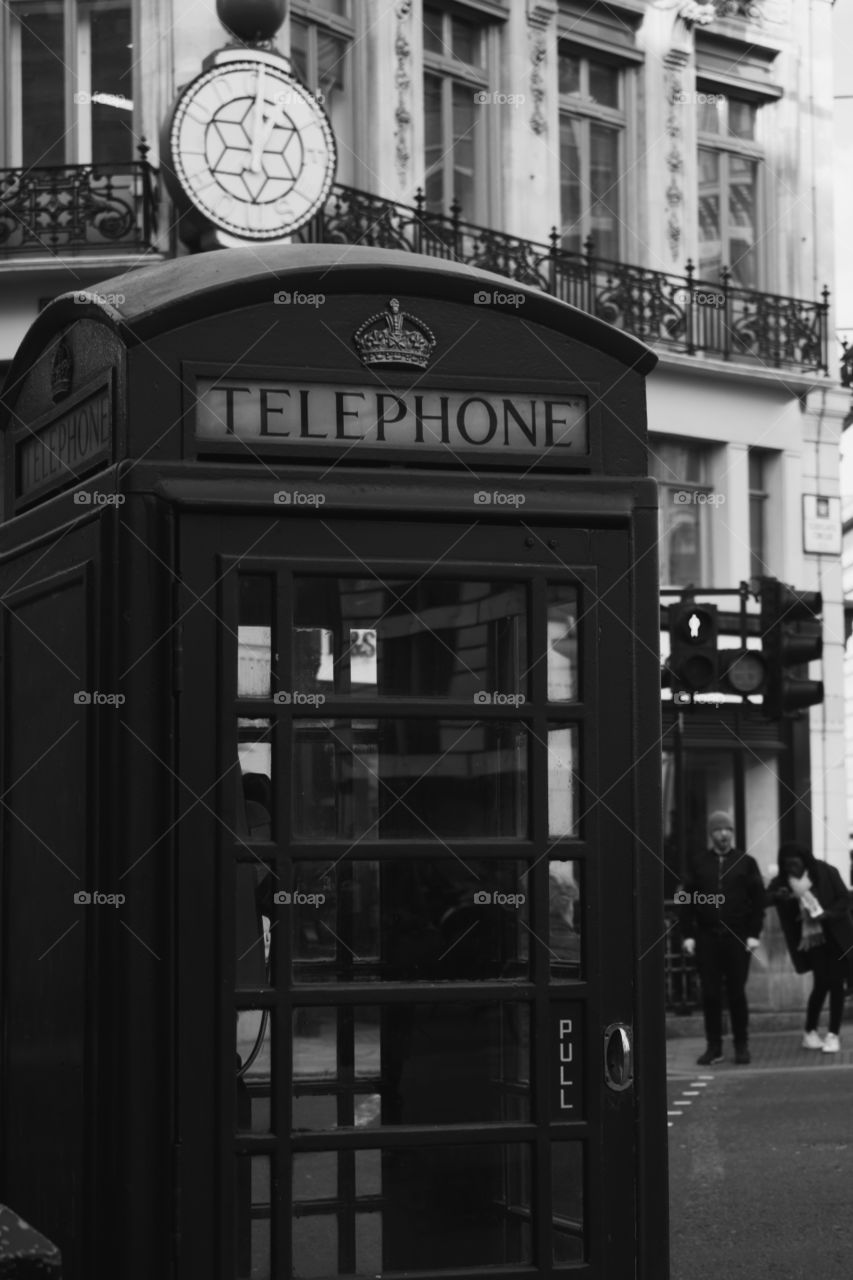 A black and white phone box. Need I say more?