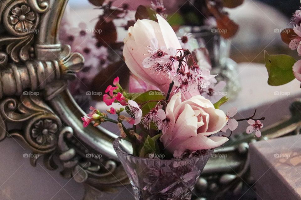 Spring floweres in a vase