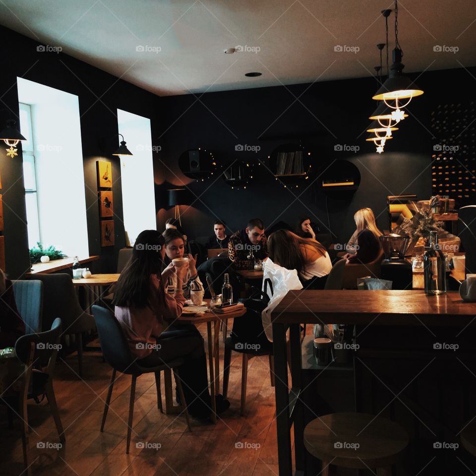 atmospheric cafe “stories” with great interior in Minsk 