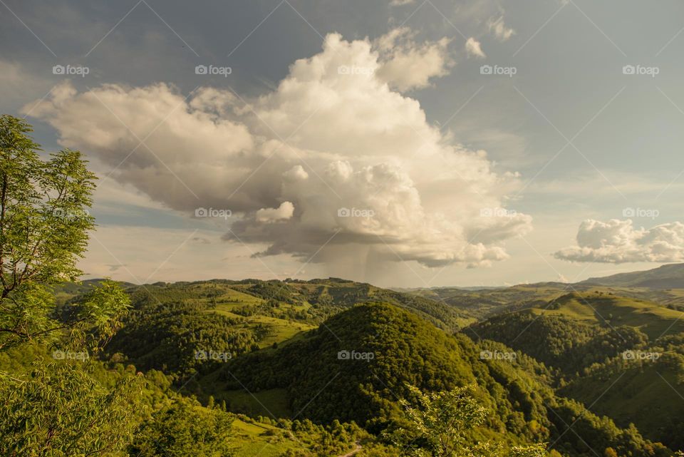 cloud above a mountain