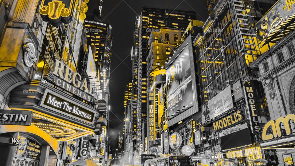 Times Yellow. Times Square, New York