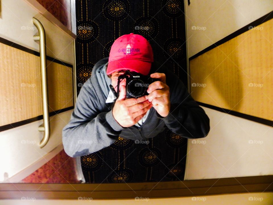 Looking Up..Literally. Mirrors on the ceiling make for a great "looking up" photo op!