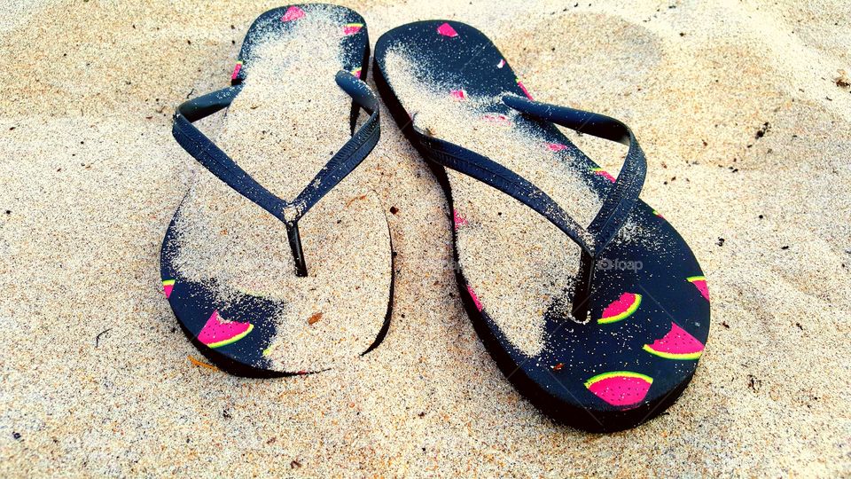 Sandals. Beach  florida
