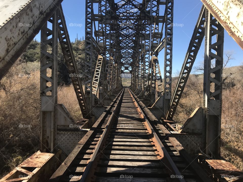 RR trestle bridge near Arizona Trail