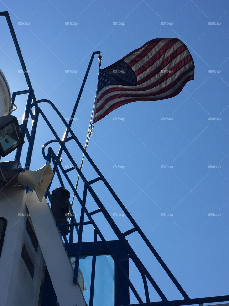 American Flag on the Ferry 