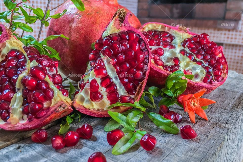 Pomegranate fruits 