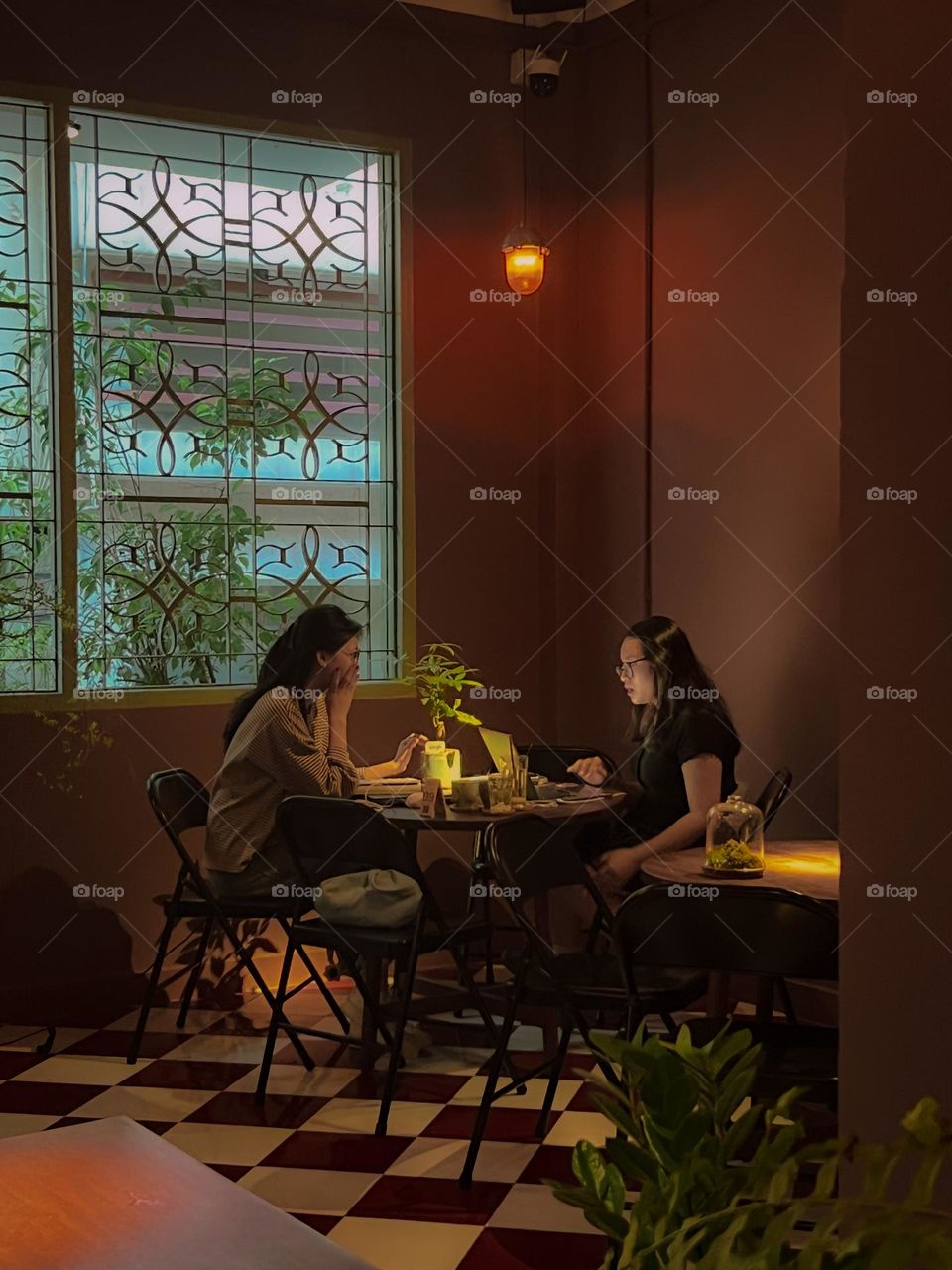 Indochine style was used in a coffeeshop 