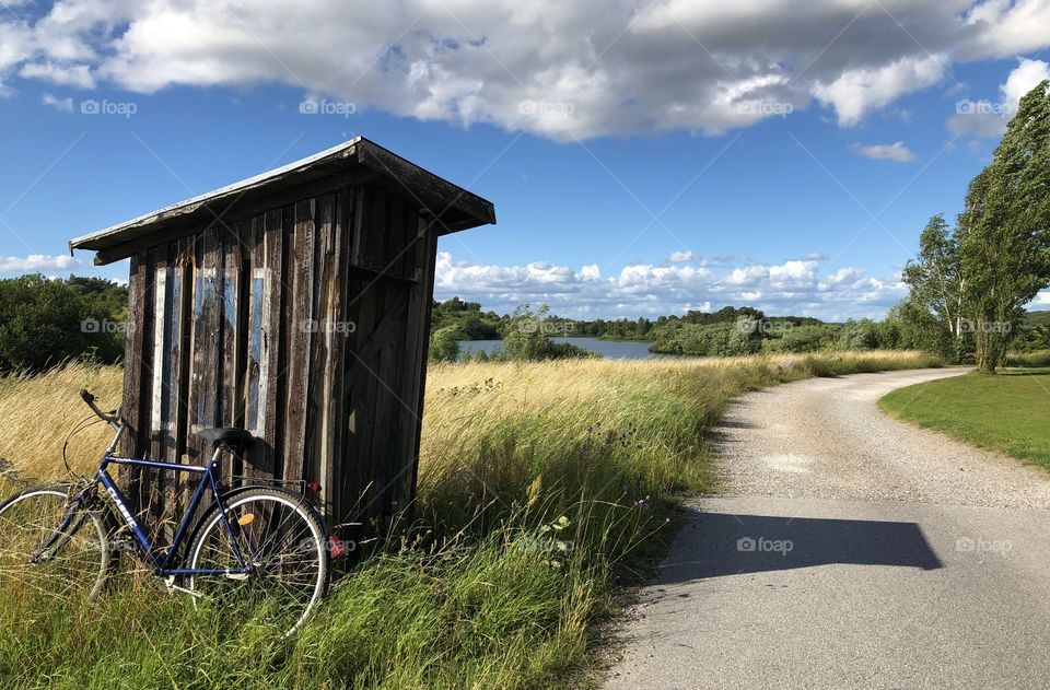 Landscape by the countryside, bike