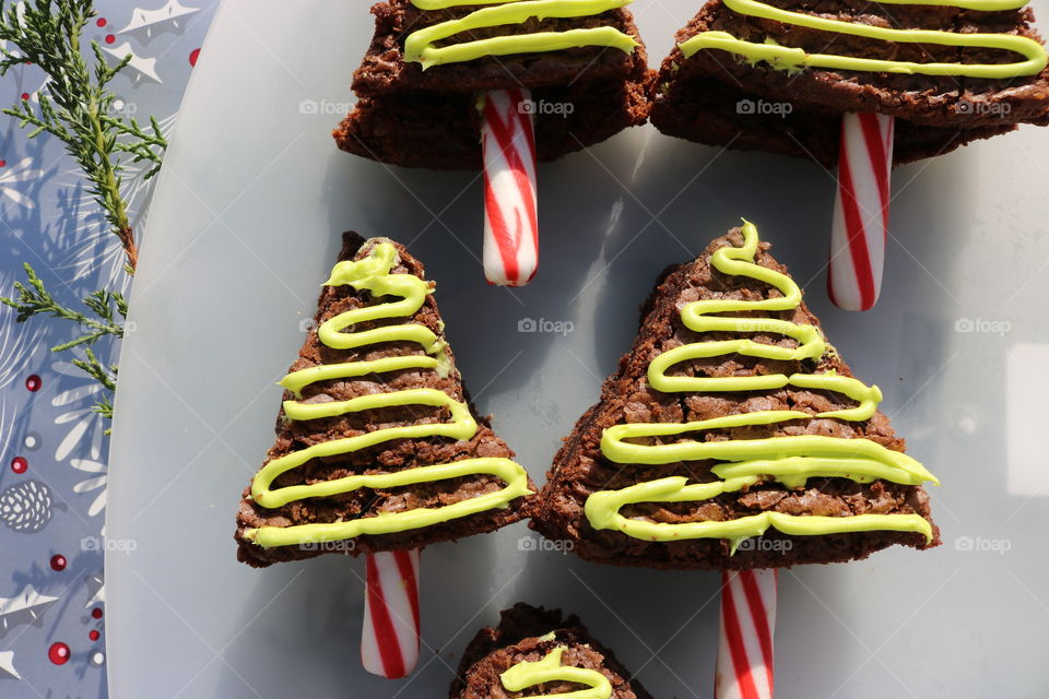 Brownie Christmas trees