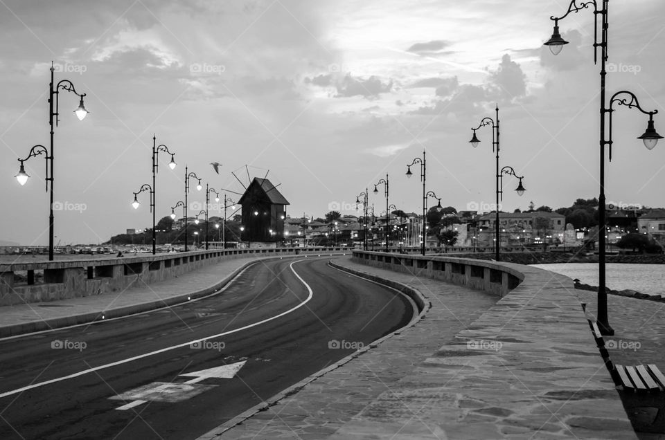 Summer landscape Black and White