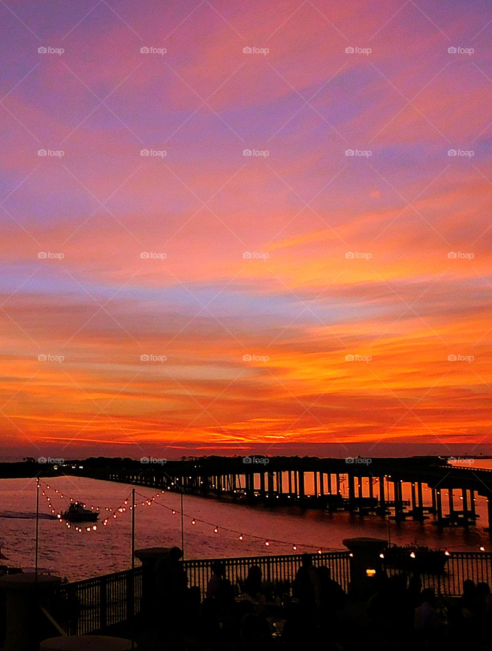 Sunset over the bridge