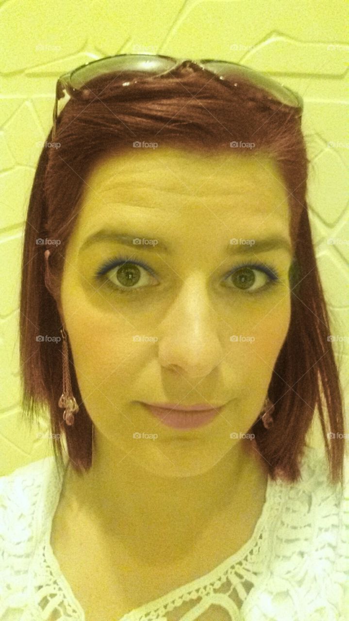 red hair selfie